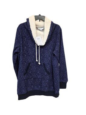 PajamaGram Rollneck Sherpa Pullover Top Womens L Oversized Lounge Sweatshirt NWT